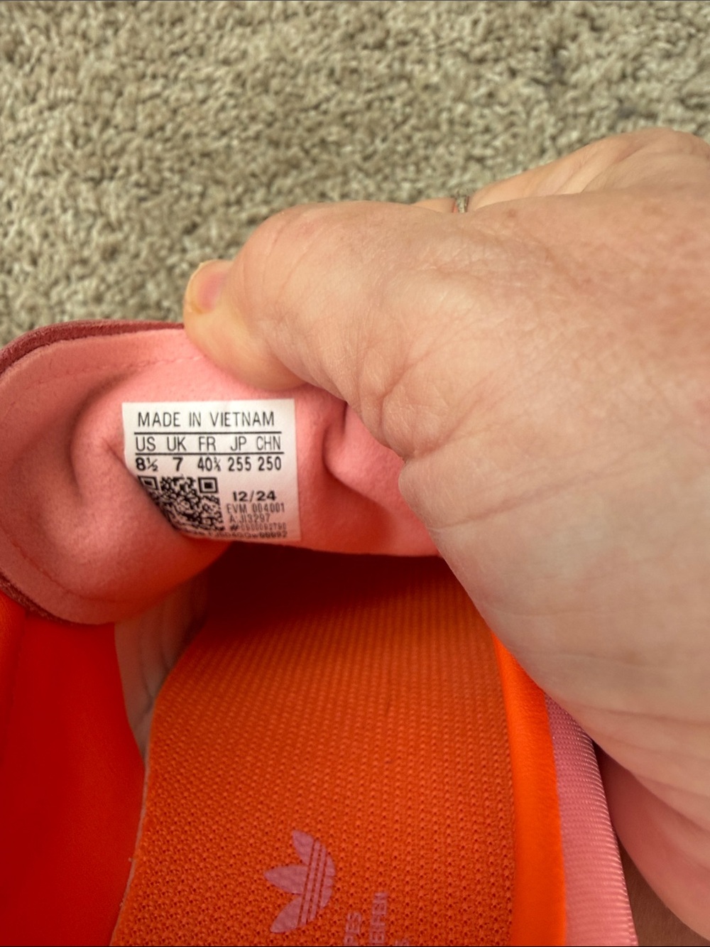 adidas Tokyo Pink and Orange Women's Low-Profile Sneakers - Picture 5 of 5